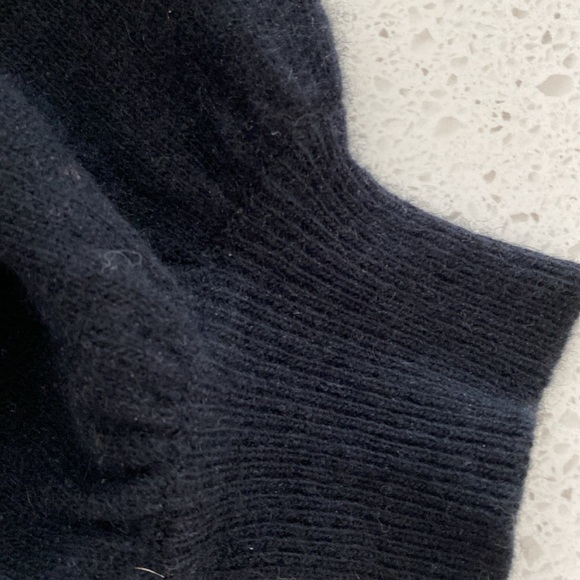 Vintage scarf sweater lambswool angora rabbit hair button shoulder tie neck - Picture 7 of 7